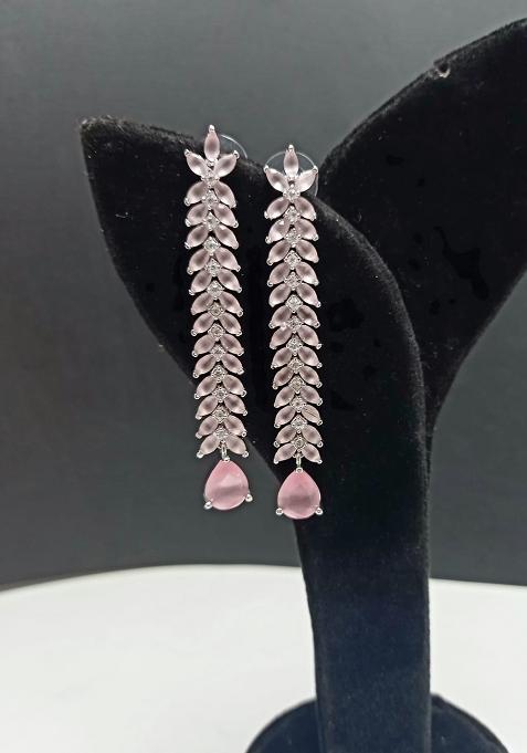 Pink Brass Earring