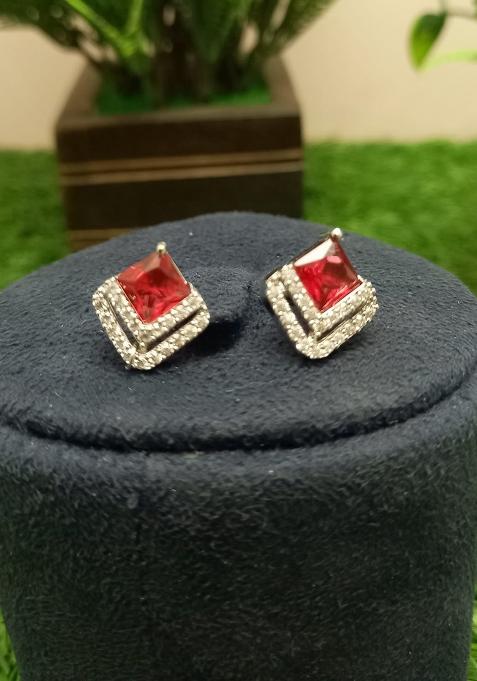 Red Brass Earring