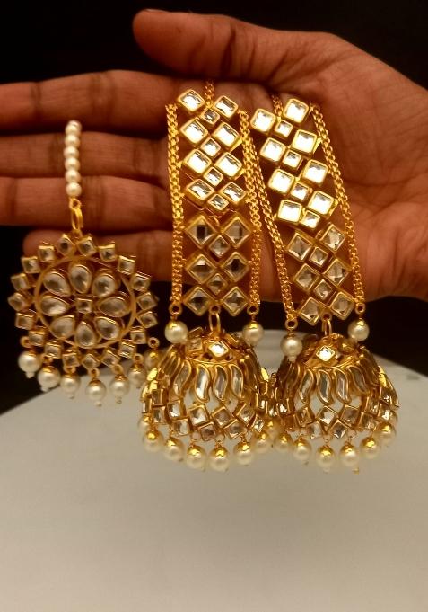 White Copper Earring