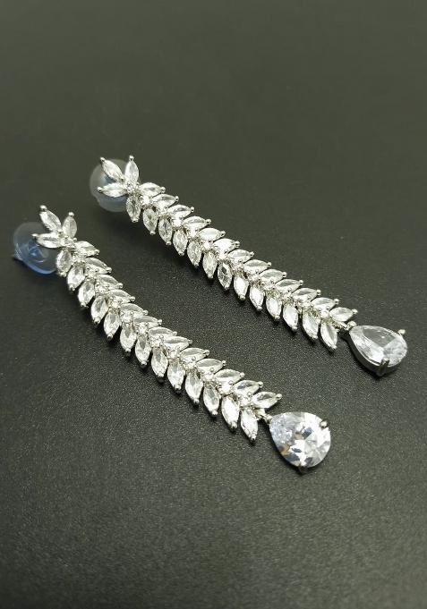 White Brass Earring