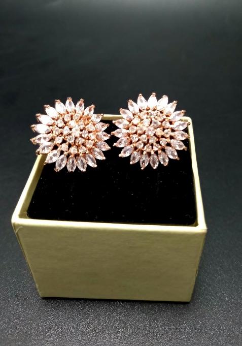 White Brass Earring