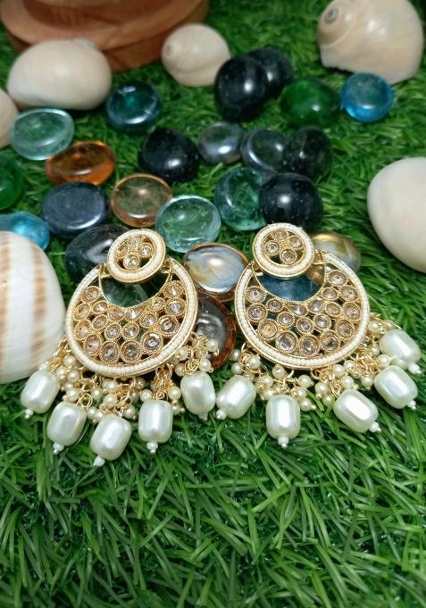 White Brass Earring