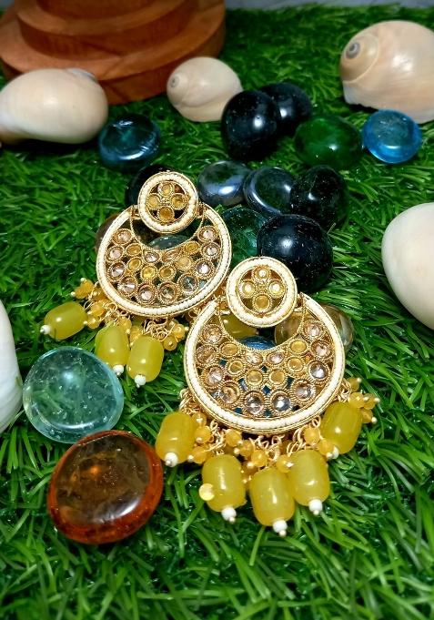 Yellow Brass Earring
