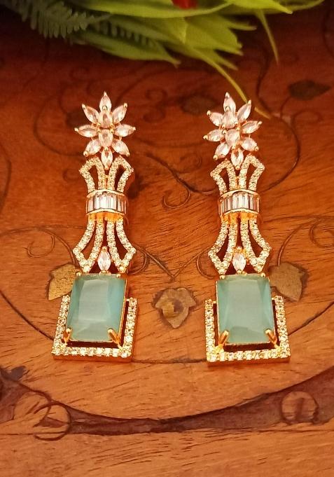 Green Brass Earring