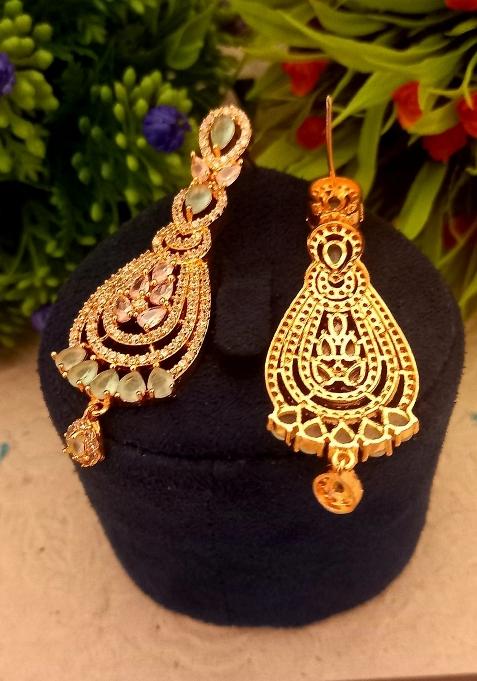 Green Brass Earring