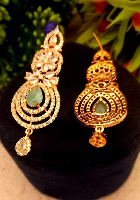Green Brass Earring