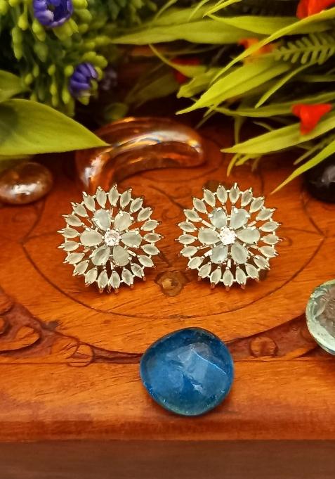 Green Brass Earring
