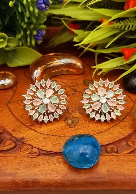 Multicolor Brass Earring