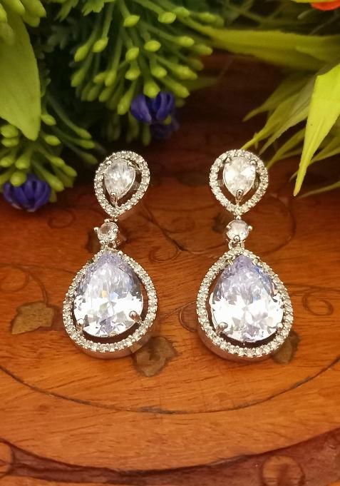 White Brass Earring