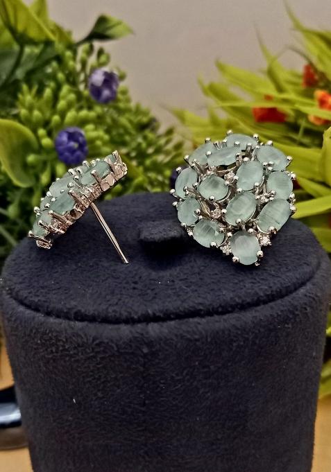 Green Brass Earring