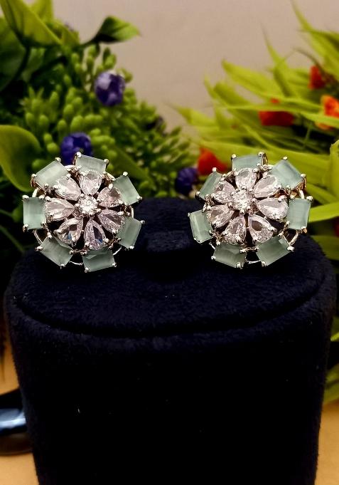 Green Brass Earring
