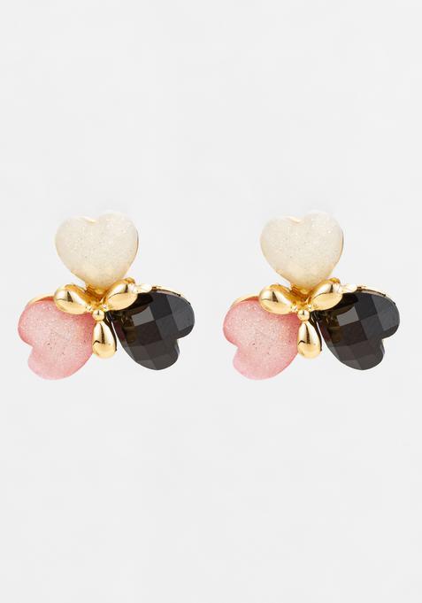 Multicolor Crystal Alloy Stud Earrings