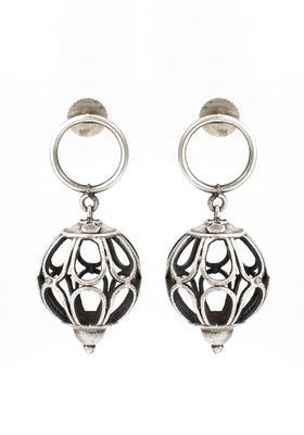 Silver Alloy Drop Earrings