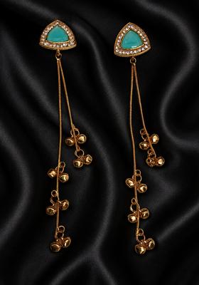 Golden Alloy Earrings