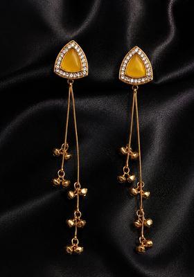 Golden Alloy Earrings