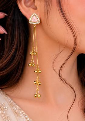 Golden Alloy Earrings