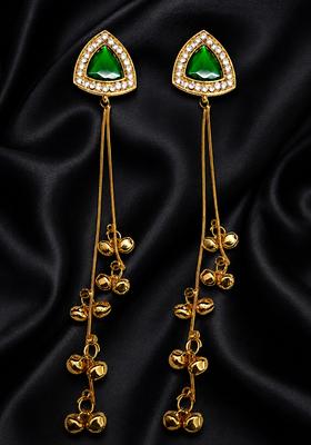 Golden Alloy Earrings