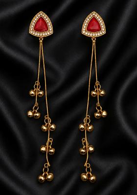 Golden Alloy Earrings