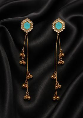 Golden Alloy Earrings
