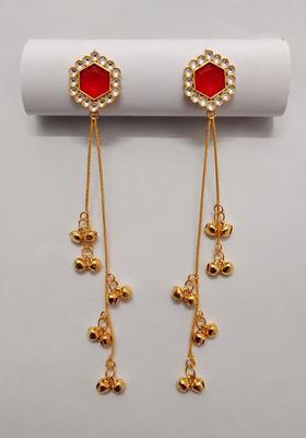 Golden Alloy Earrings