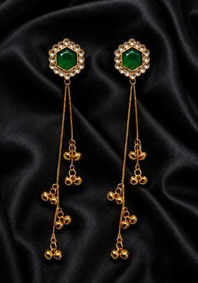 Golden Alloy Earrings