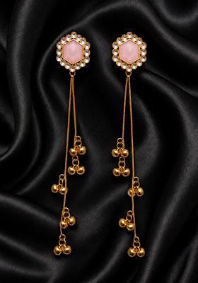 Golden Alloy Earrings
