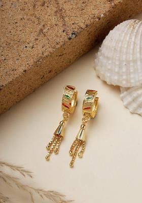 Golden Brass Hoop Earrings