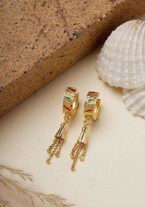 Golden Brass Hoop Earrings