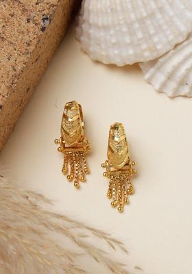 Golden Brass Hoop Earrings