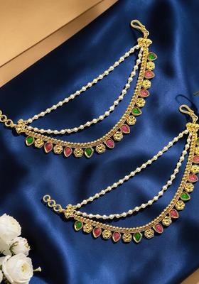 Golden Alloy Ear Chain