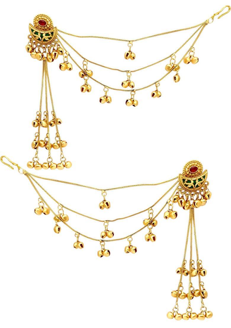 Golden Alloy Jhumkas - Indya
