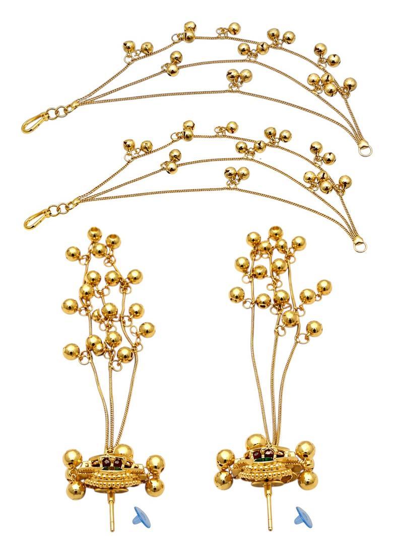 Golden Alloy Jhumkas - Indya