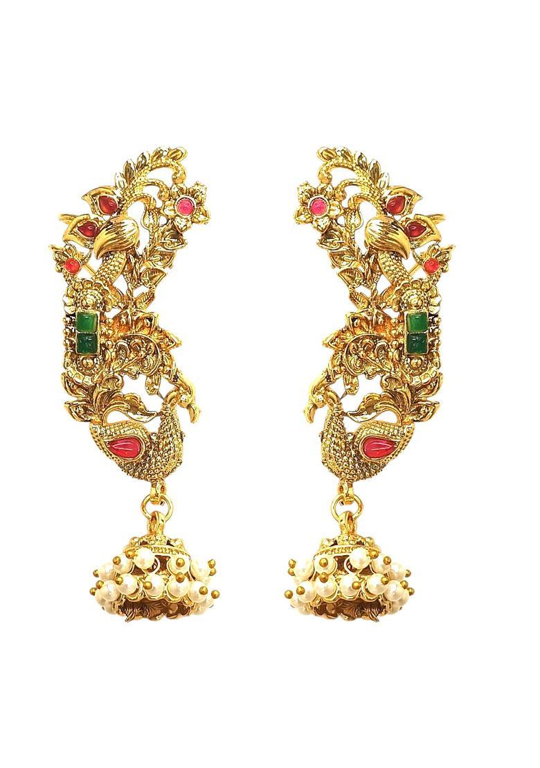 Golden Alloy Ear Cuff - Indya