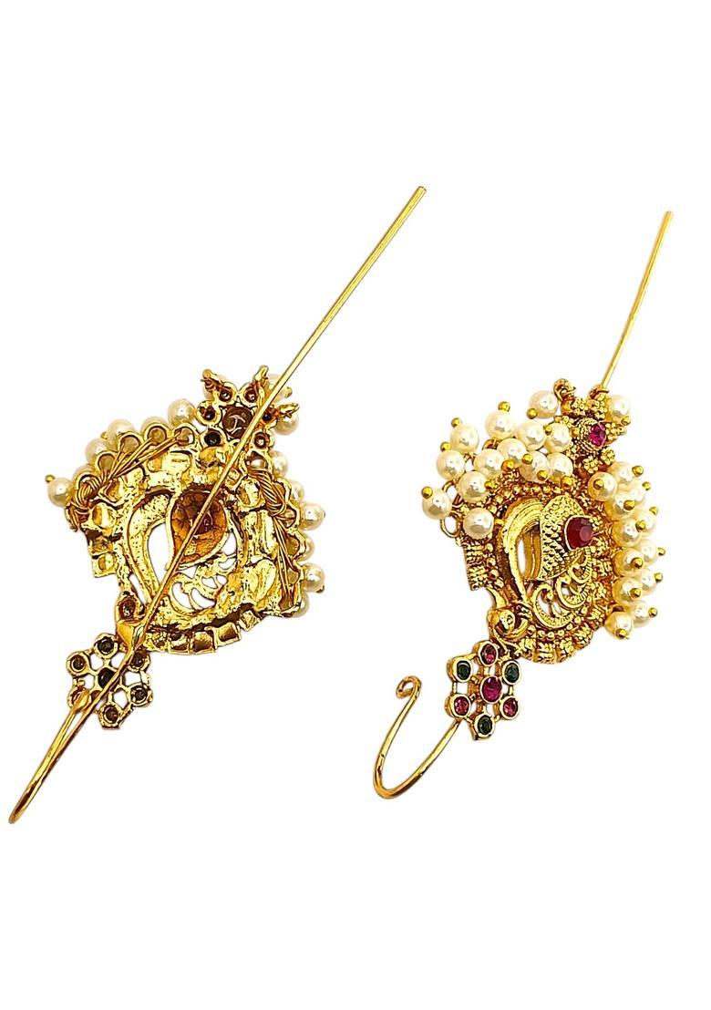Golden Alloy Ear Cuff - Indya