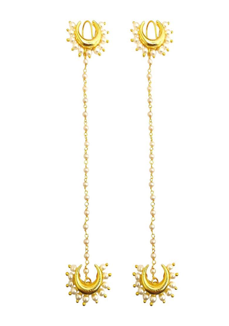 Golden Alloy Ear Cuff - Indya