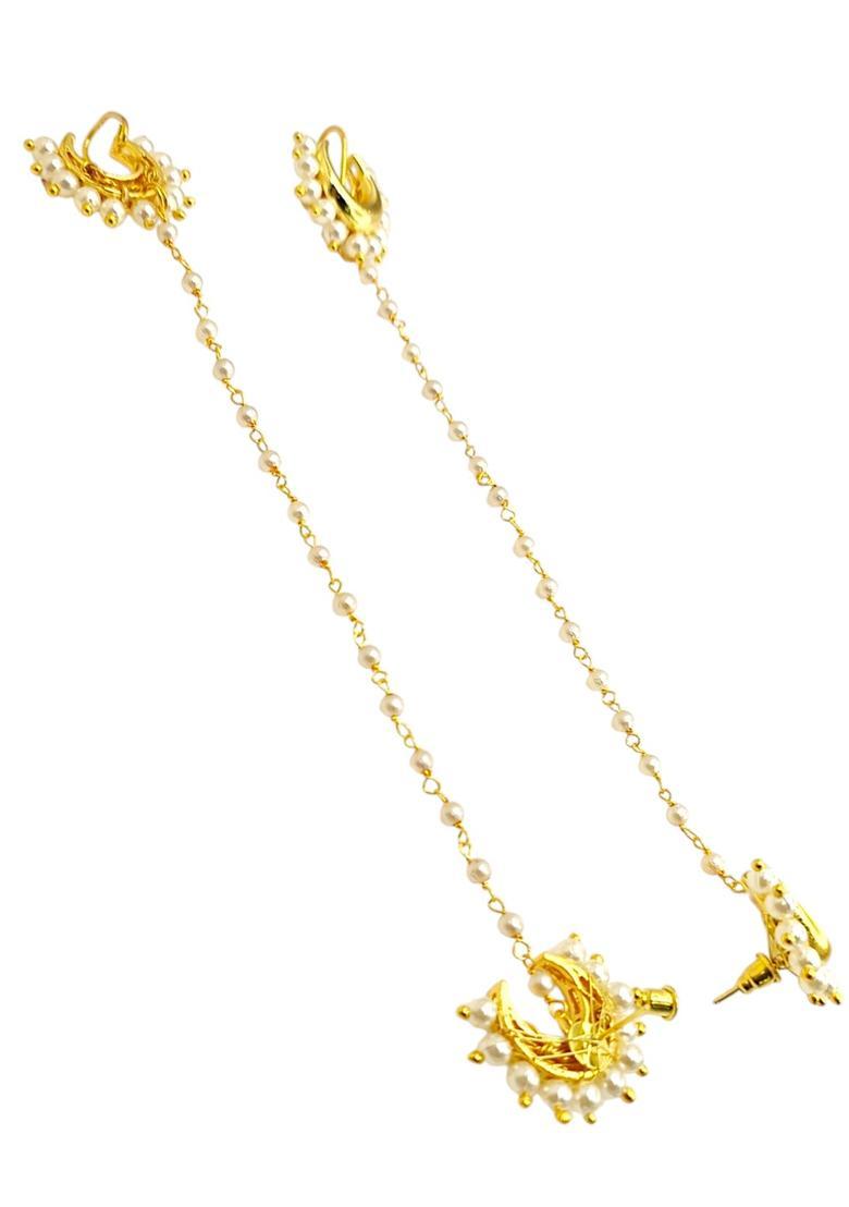 Golden Alloy Ear Cuff - Indya