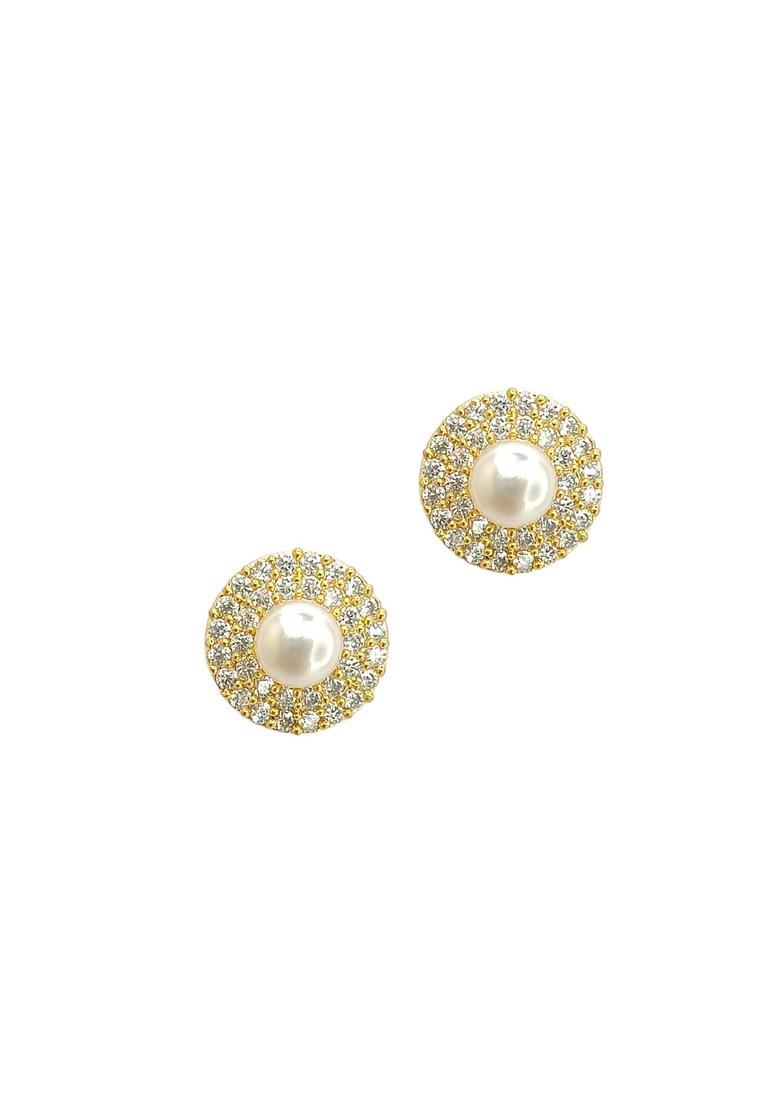 Golden Alloy Studs - Indya