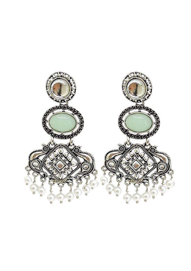 Silver Alloy Chandbalis - Indya