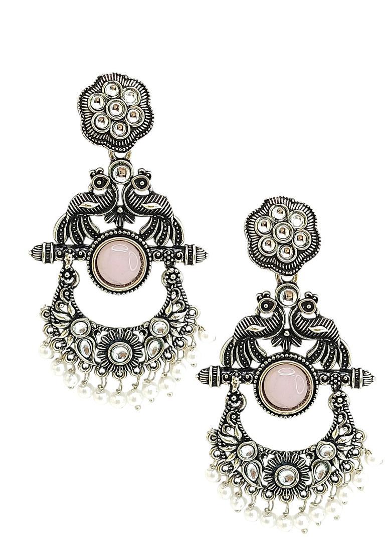 Silver Alloy Chandbalis - Indya