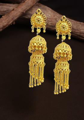 Golden Alloy Jhumkas