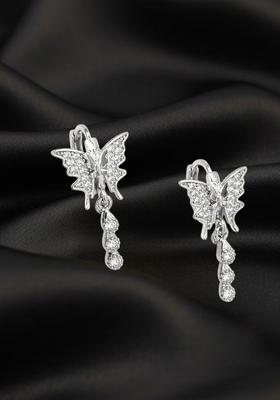 Silver Alloy Hoop Earrings