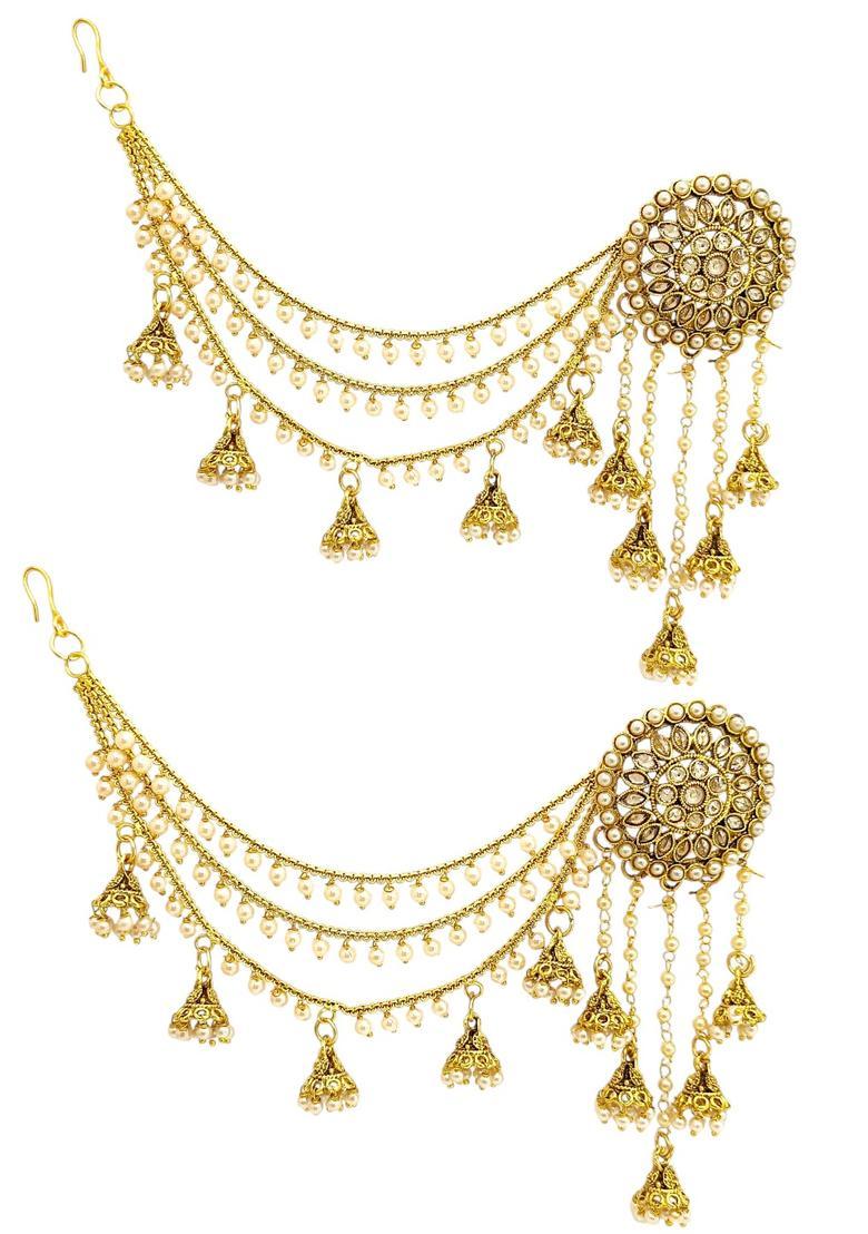 Golden Alloy Jhumkas - Indya