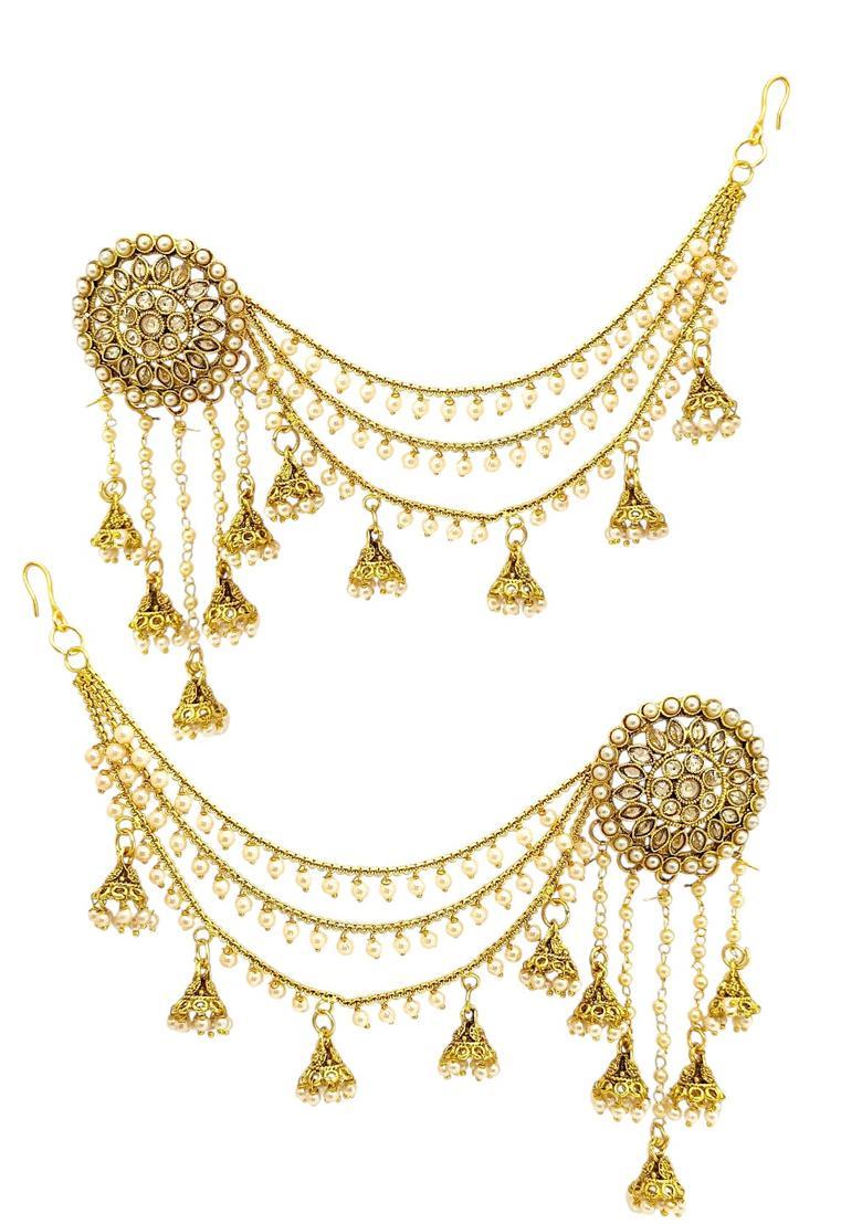 Golden Alloy Jhumkas - Indya