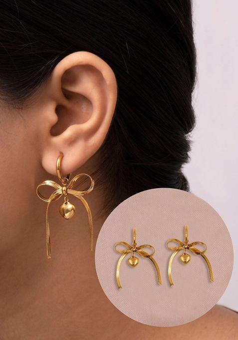 Golden Alloy Earrings