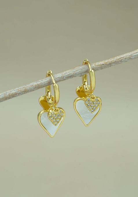Golden Alloy Earrings