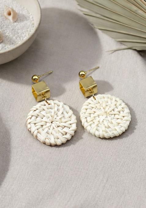 Golden Alloy Earrings