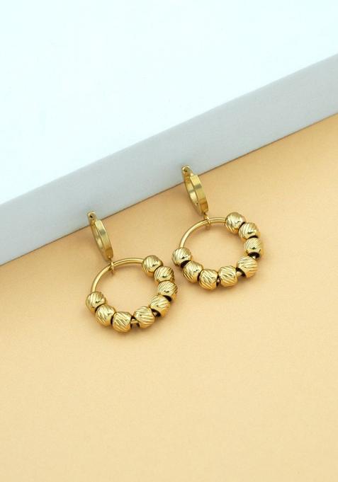 Golden Alloy Earrings