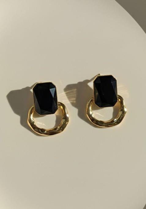 Golden Alloy Earrings
