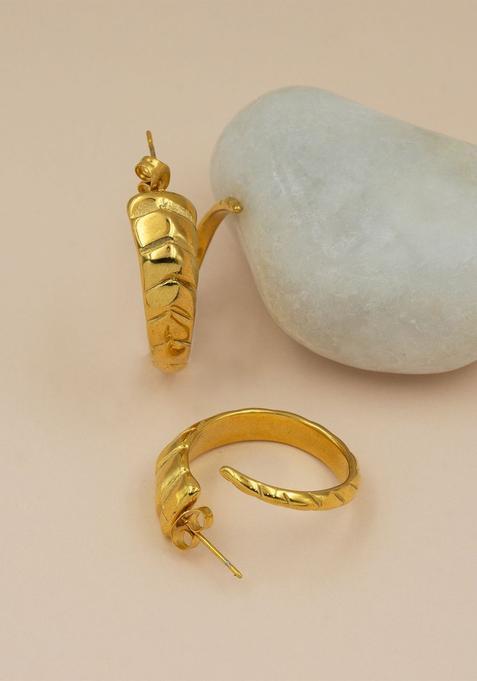Golden Alloy Earrings