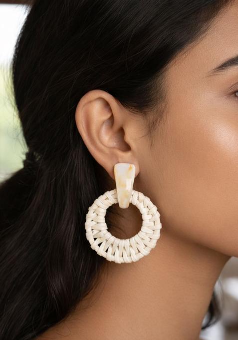 Golden Alloy Earrings